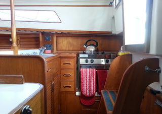 Galley ~ Sensation ~ Bareboat Sailing Yacht Boat Charters, Bay of Islands, New Zealand, NZ