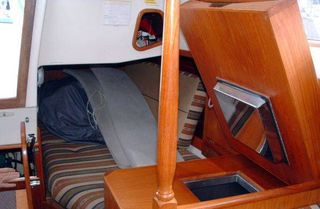Freezer chart table ~ Sensation ~ Bareboat Yacht Charters, Bay of Islands, New Zealand, NZ
